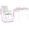 vidaXL Hage Spisegruppe 3 pcs Brun heltre akasie