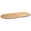 vidaXL Bordplate 120x60x2 cm oval heltre eik