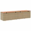 vidaXL Putekasse beige 220x50x54 cm polyrotting akasie