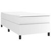 vidaXL Boxspring-sengeramme hvit 90x190 cm Single kunstskinn