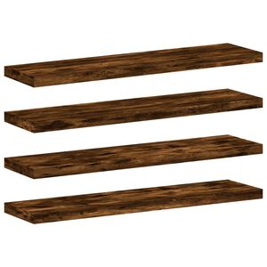 vidaXL Vegghyller 4 stk r&oslash;kt eik 40x10x1,5 cm konstruert tre