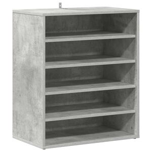 vidaXL Skoskap betonggr&aring; 60x35x70 cm konstruert tre