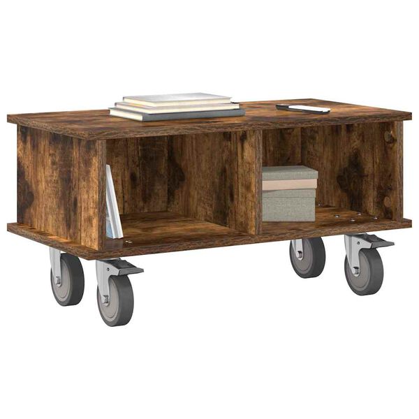 vidaXL TV-benk R&oslash;kt eik 68,5 x 35 x 35 cm Konstruert tre