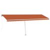 vidaXL Frittst&aring;ende manuell uttrekkbar markise 600x300 cm oransje og brun