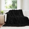 vidaXL Kastepledd 6 pcs Svart 240 x 220 cm Fleece