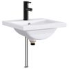 vidaXL Vaskeservant for bad Matt Svart 42 x 40 x 16,5 cm Metall