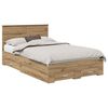 vidaXL Sengestamme med skuff Artisan Eik 120 x 190 cm Konstruert tre