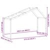 vidaXL Tak for barneseng 213x85,5x144,5 cm heltre furu