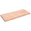 vidaXL Benkeplate til bad lysebrun 140x60x(2-6) cm behandlet heltre