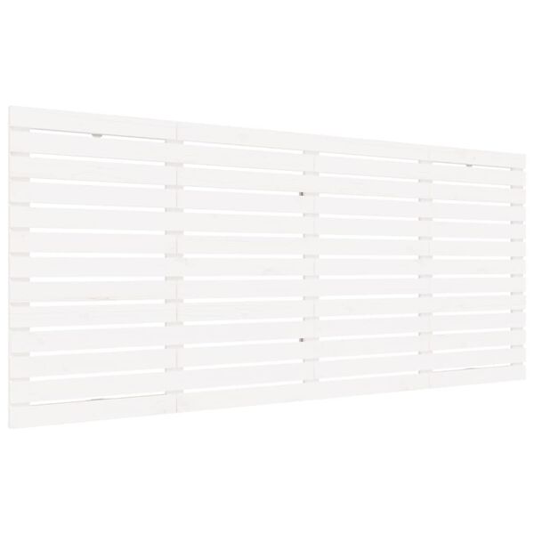 vidaXL Veggmontert sengegavl hvit 186x3x91,5 cm heltre furu