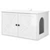 vidaXL Katt Hus Glanset Hvit 85 x 55 x 50,5 cm Konstruert tre