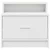 vidaXL Nattbord med skuff hvit 51x31x47 cm