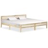 vidaXL Sengeramme heltre mango 200x200 cm
