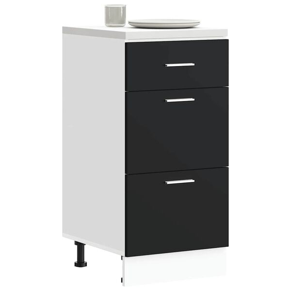 vidaXL Underskap "Lyon" svart 40x46x81,5 cm konstruert tre