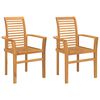 vidaXL Spisestuestol 2 pcs Brun 62 x 55 x 94 cm Massivt Teaktre