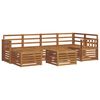 vidaXL Seksjonssofa Sett 7 pcs Naturlig Solid akasietre