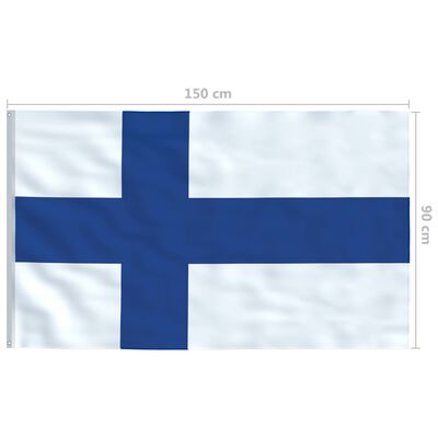 vidaXL Finsk flagg og stang aluminium 6,2 m