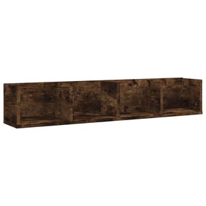 vidaXL Veggmontert CD-hylle r&oslash;kt eik 100x18x18 cm konstruert tre