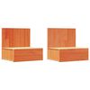 vidaXL Nattbord 2 pcs Vokset Brun 42 x 32,5 x 40 cm Heltre furu