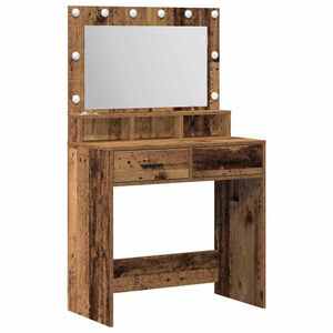 vidaXL Sminkebord Gammelt tre 79 x 41 x 135 cm Konstruert tre