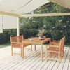 vidaXL Hagespisegruppe 4 deler heltre teak