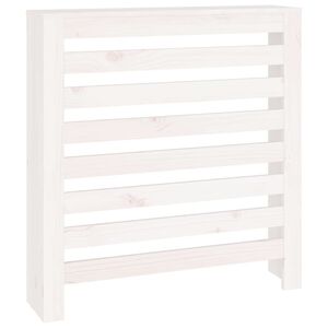 vidaXL Radiatordeksel hvit 79,5x19x84 cm heltre furu
