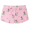 Barneshorts med snor lyserosa 104