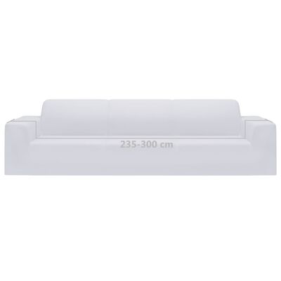 vidaXL 4-seters sofaovertrekk polyester hvit