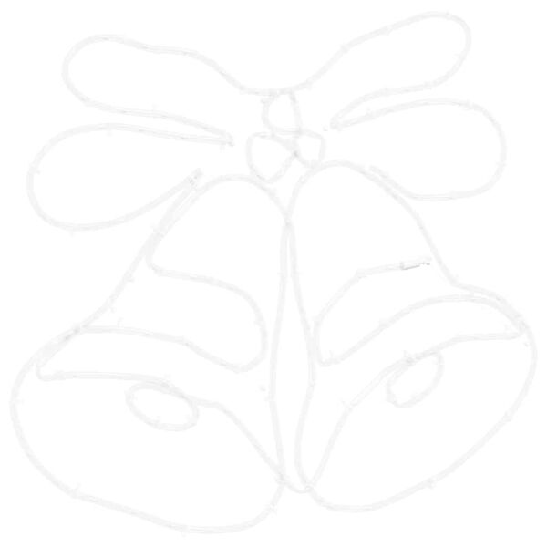 vidaXL Juleklokke med 144 LED Flerfarget 57 x 47,5 cm PVC