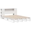 vidaXL Seng med bokhylle uten madrass hvit 140x190 cm heltre