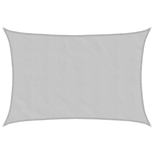 vidaXL Solseil lysegr&aring; 3x2 m 100% polyester oxford