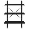 vidaXL Bokhylle svart 80x30x105 cm konstruert tre