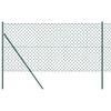 vidaXL Kjedegrindst&oslash;tte 25 x 1,2 m PVC-belagt st&aring;l Gr&oslash;nn Mesh