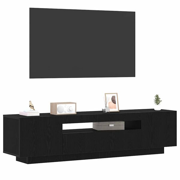 vidaXL TV-skap Svart 160 x 35 x 40 cm Konstruert tre