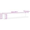 vidaXL Vegghyller 2 stk gammelt tre 100x16,5x16,5 cm konstruert tre