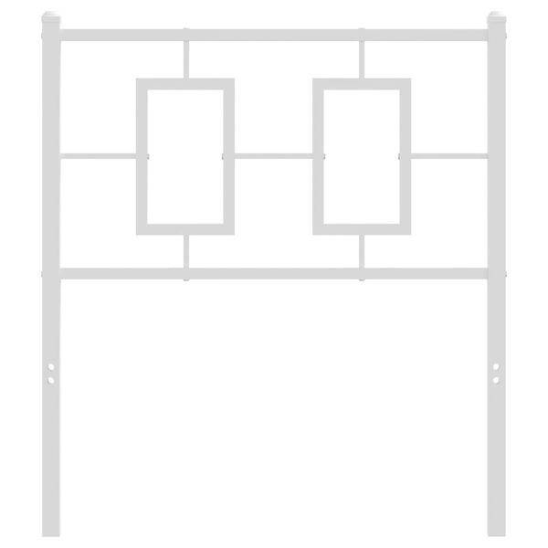 vidaXL Utskiftbar sengegavl i metall hvit 75 cm