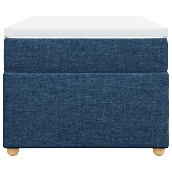 vidaXL Seng med madrass boksfj&aelig;r bl&aring; 90x200 cm stoff