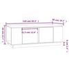 vidaXL Salongbord 110x50x40 cm heltre furu