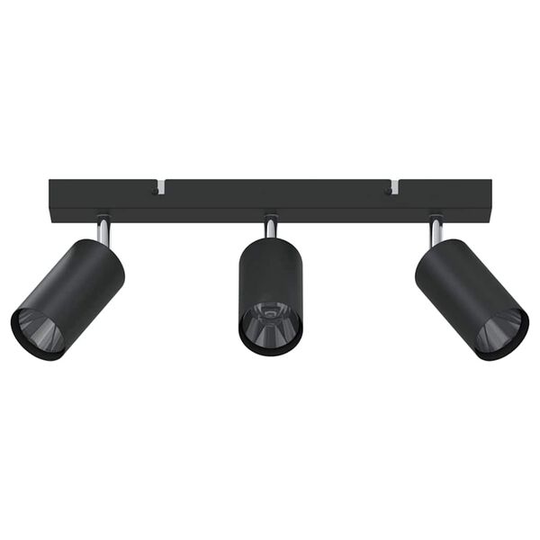 vidaXL Takspot med s&oslash;kelys Svart 38 x 5,5 x 16,5 cm Metall