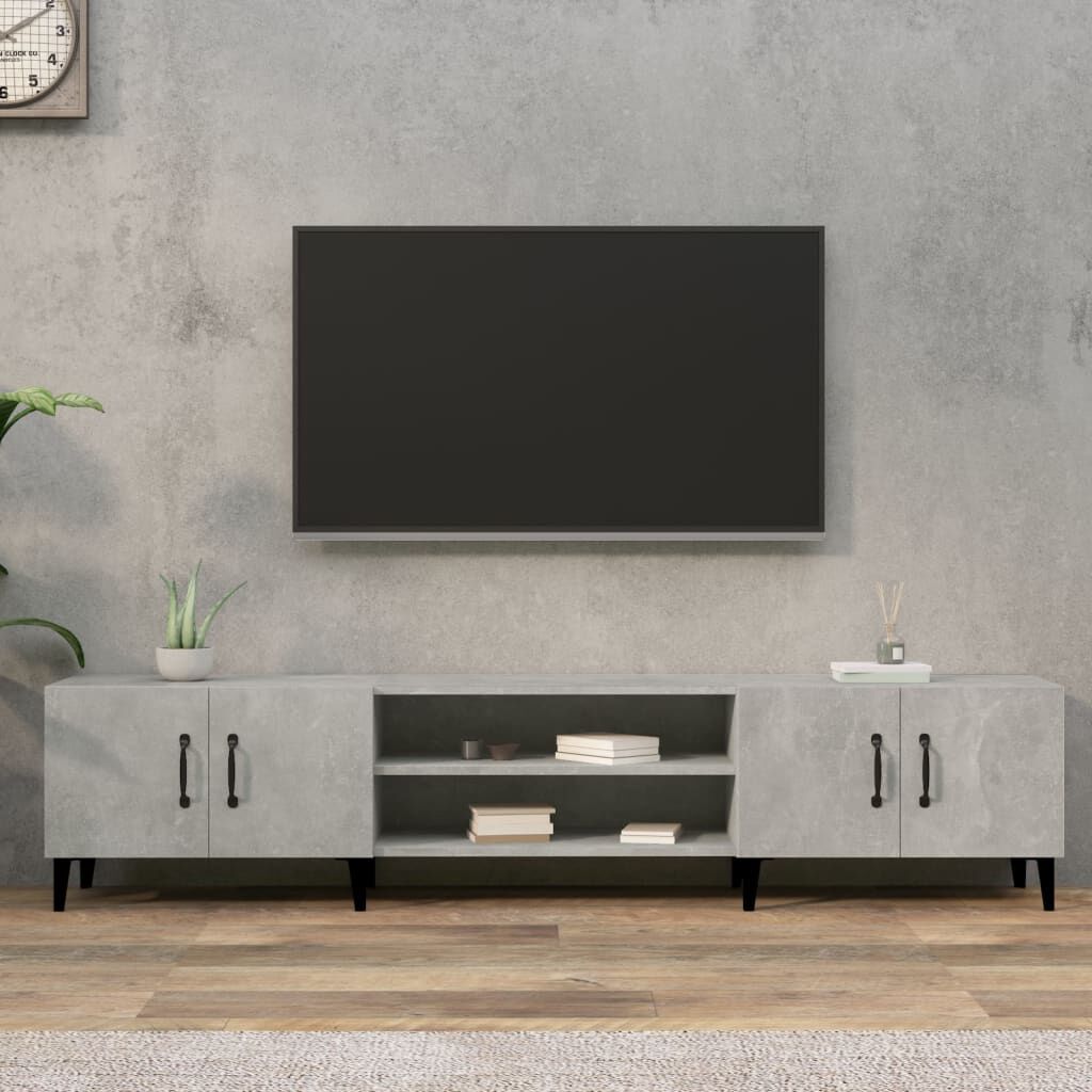 vidaXL TV-benk betonggrå 180x31,5x40 cm konstruert tre