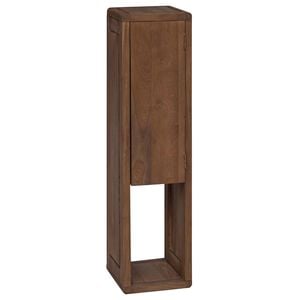vidaXL Baderomsside skap Naturlig 25 x 25 x 100 cm Massivt Teaktre