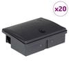 vidaXL Musefeller 20 stk svart 13x10x4 cm
