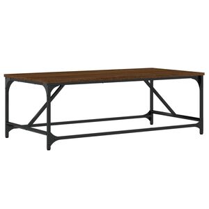 vidaXL Salongbord brun eik 100x50x35 cm konstruert tre