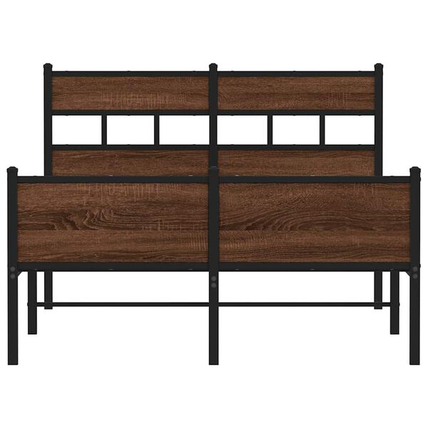 vidaXL Sengeramme uten madrass brun eik 120x200 cm konstruert tre