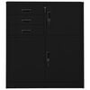 vidaXL Kontorskap svart 90x40x102 cm stål