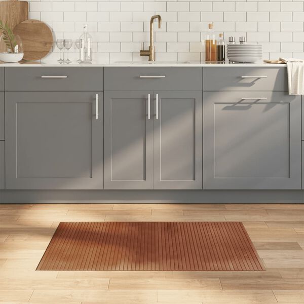 vidaXL Teppe rektangulær brun 60x100 cm bambus