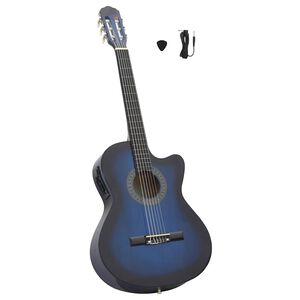 vidaXL Western klassisk cutaway gitar med equalizer 6 strenger bl&aring;