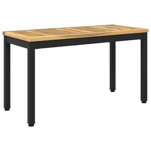 vidaXL Hagebenk 80,5 x 35 x 45 cm Solid akasietre Hvit og svart