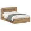 vidaXL Sengeramme med oppbevaring Artisan eik 135 x 190 cm