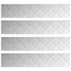 vidaXL Trinn 4 stk. 100 x 20 cm s&oslash;lv Aluminium Rektangul&aelig;r